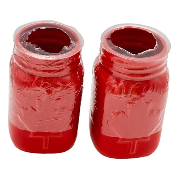 Canadian Club Ceramic Jar Lot 2 Whisky Red Maple Leaf Mason Jar Promo New - Picture 3 of 7